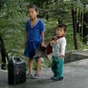 Children Take A Break From Carrying Water on Random Pictures Of Rural Life In North Korea