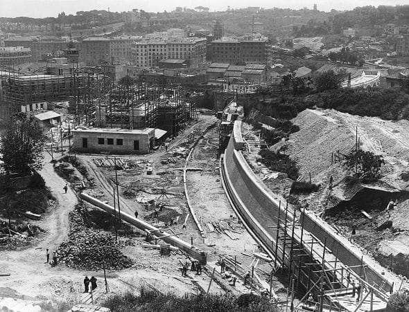 The Construction Of The Wall Separating The Country Of Vatican City From Italy
