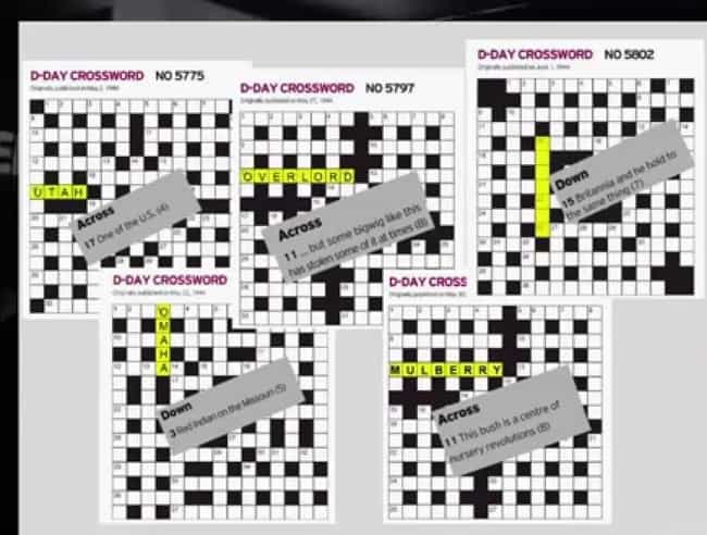 Image result for Crossword Puzzle Gives Away D-Day Invasion Code Words