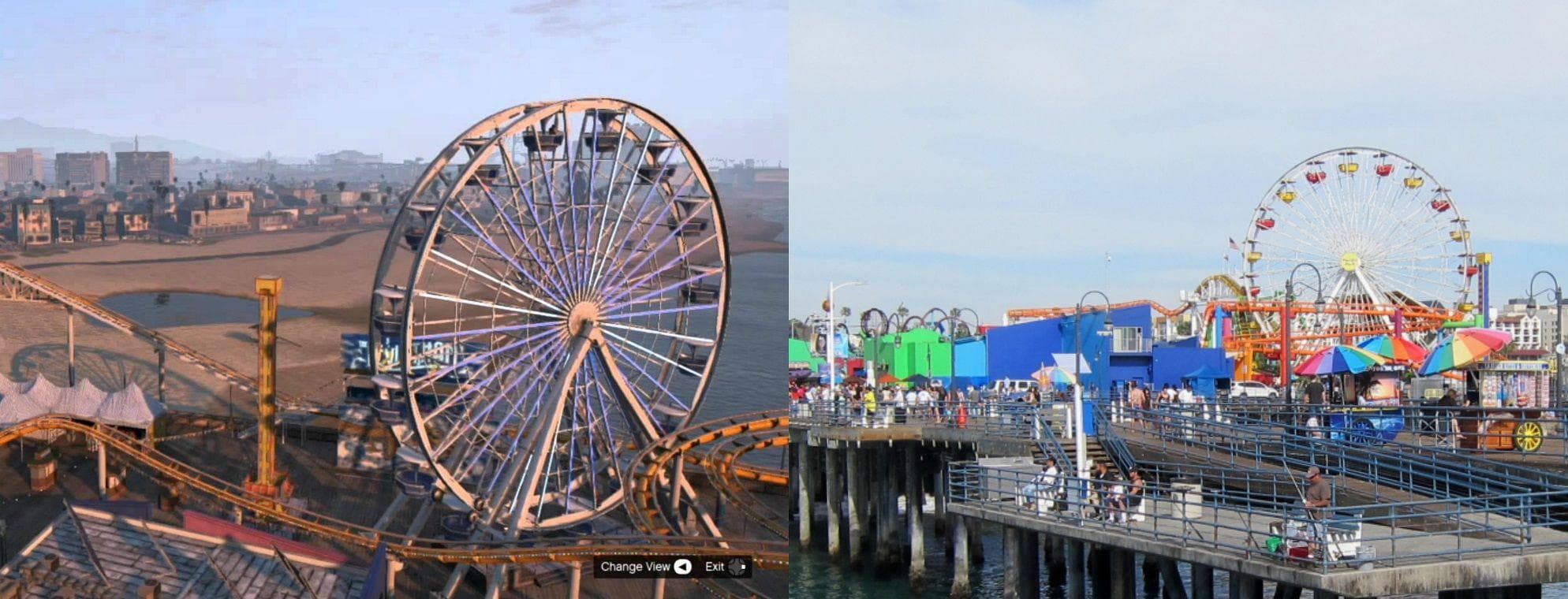 24 Gaming Worlds Based On Real Life Places Grand Theft Auto V And 39 S Del Perro Pier Rebuilds Santa Monica Pier Photo U1