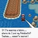 Swimmer Kylie Keeps Her Pokeballs In A Place You Don't Want To Know About on Random Funniest Things Pokémon NPCs Have Ever Said
