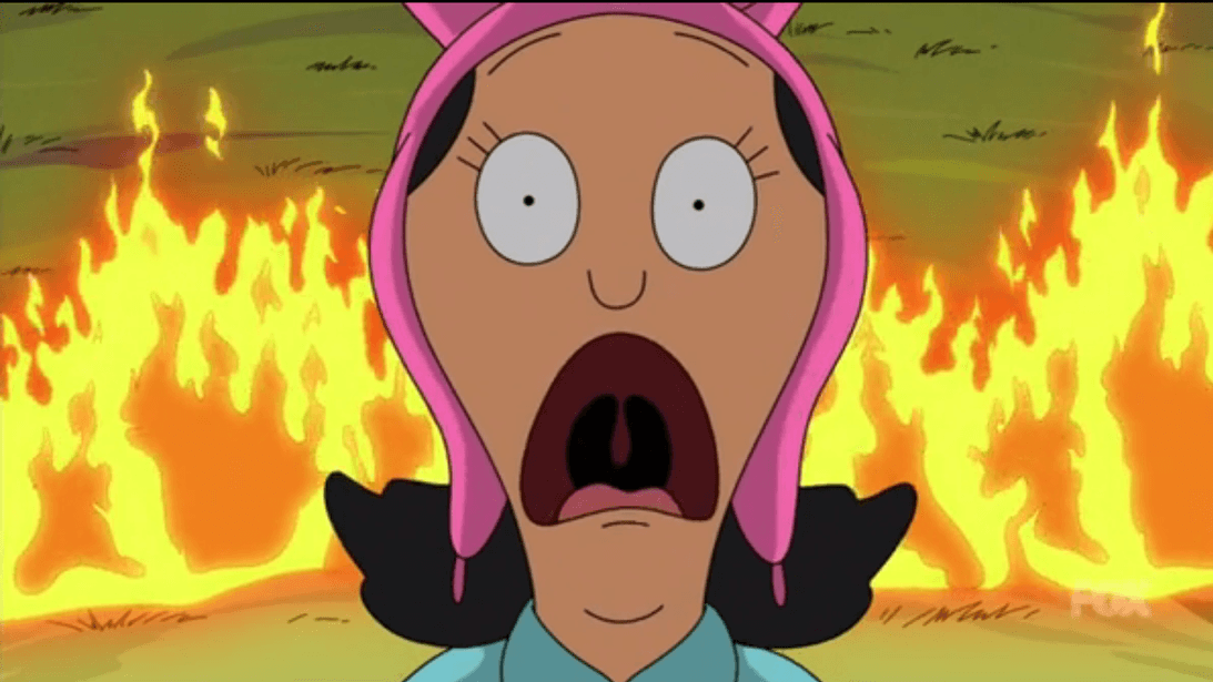 bobs burgers - Is Louise Belcher ever depicted without her hat