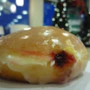 Glazed Raspberry Filled Krispy Kreme