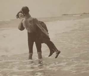 Couple Taking A Dip In Atlanti... is listed (or ranked) 3 on the list 25 Rare Photos of Victorians Just Goofing Off And Being Real People