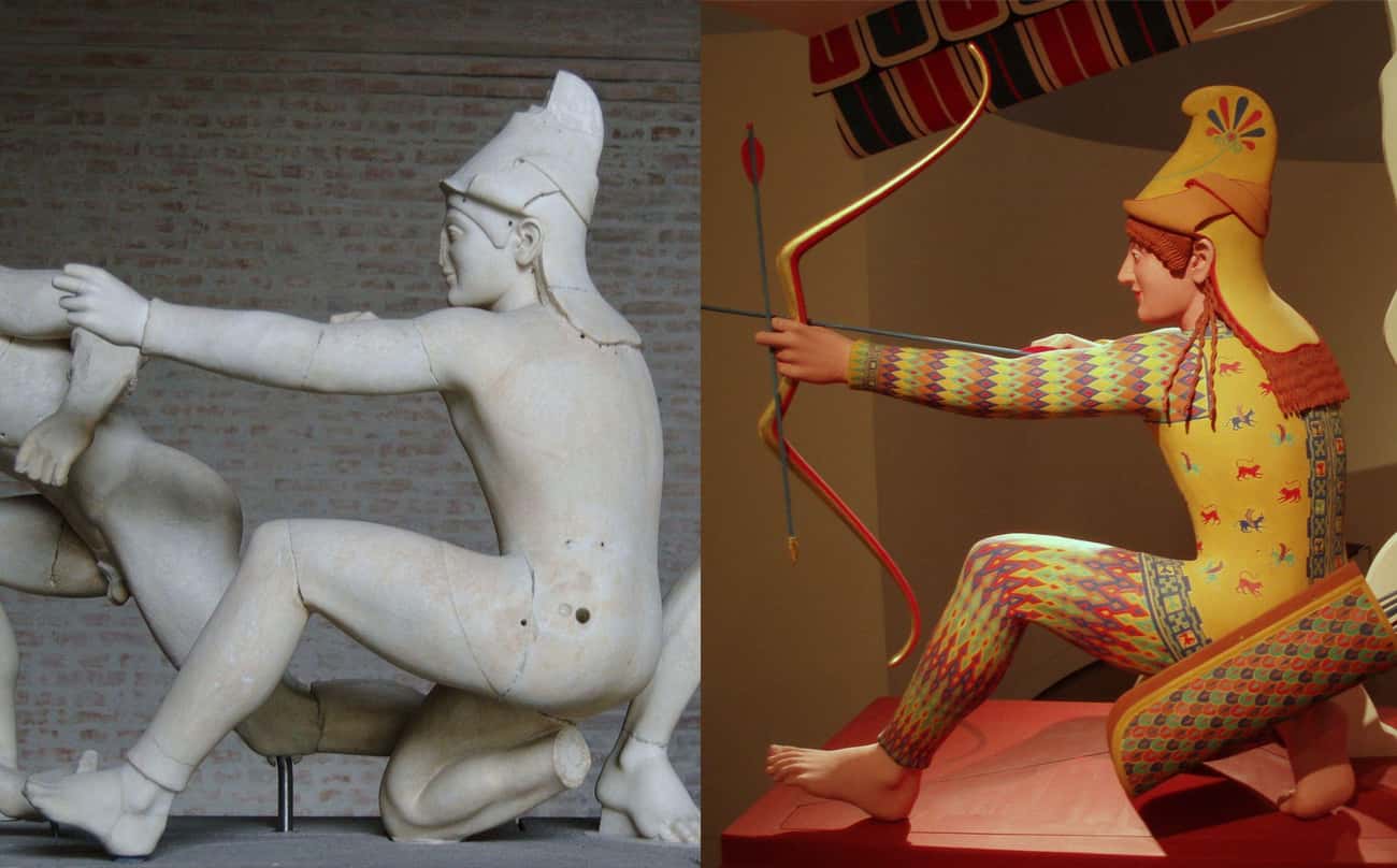 The Reproduction Of The &#34;Aphaia Trojan Archer” Dating Back To 505–500 BCE, Greece