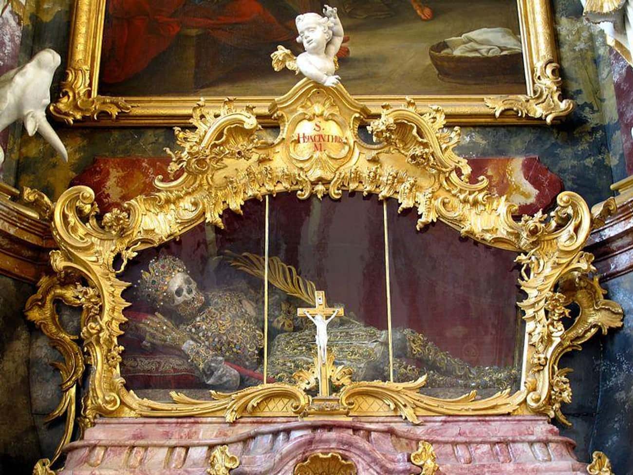 The Remains Of Saint Hyacinth Are On Display At The Church Of The Assumption In Bavaria, Germany