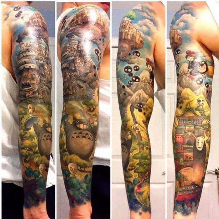 24 Anime Sleeve Tattoos That Are Seriously Epic