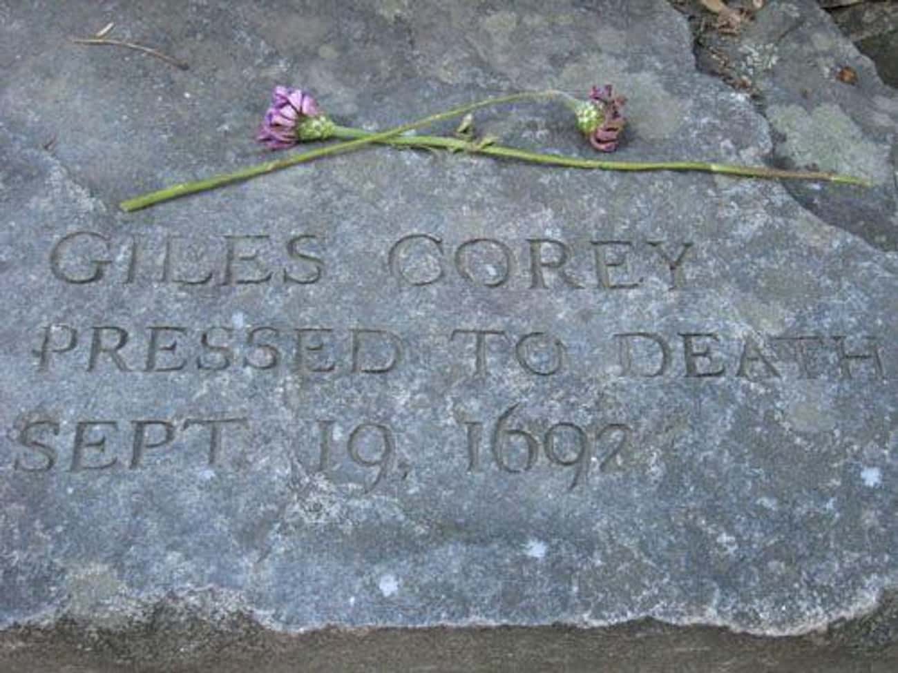 One Man Was Crushed By Stones During The Salem Witch Trials
