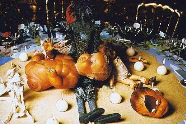 Creepy Decor Was Scattered Thr is listed (or ranked) 14 on the list New Unearthed Photos Reveal Secret Rothschild Illuminati Party