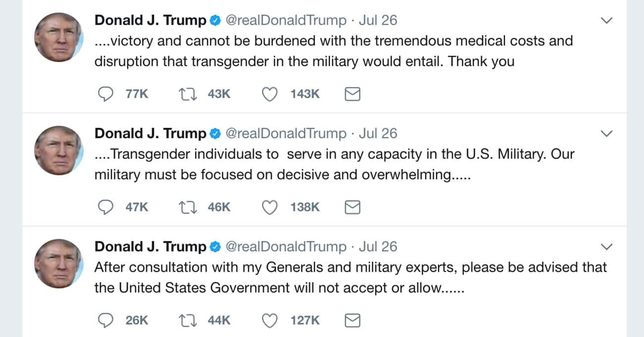 Trump&#39;s Transgender Military Ban Individuals Mirrors Archaic Roman Sentiments