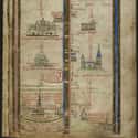 Itinerary Map By Matthew Paris, Circa 1250s on Random Weird Maps from the Middle Ages
