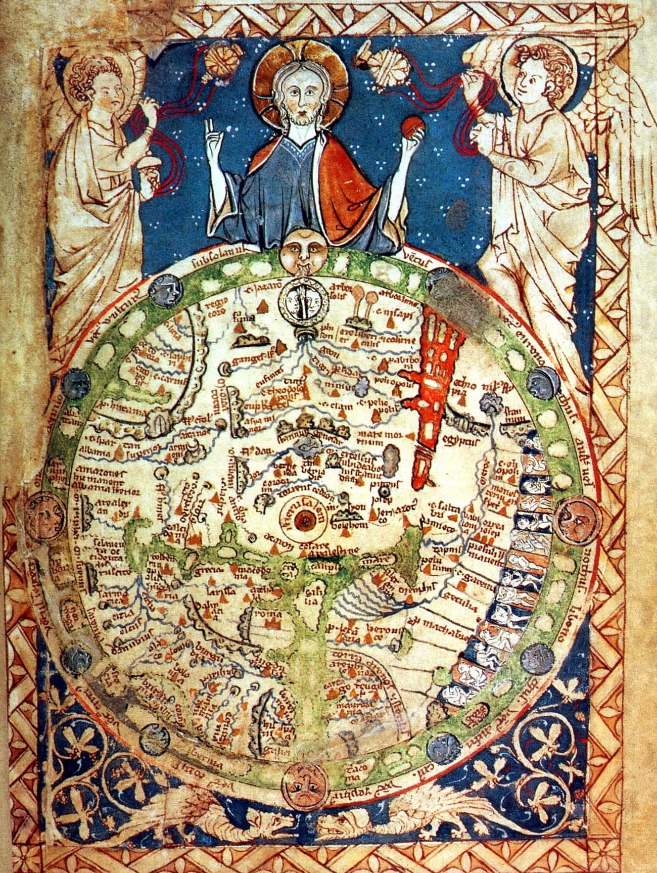 Psalter World Map, Circa 1265
