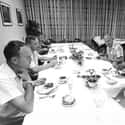 Mike Collins, Neil Armstrong, Bill Anders, Buzz Aldrin, And Deke Slayton Eat Breakfast In 1969 on Random Vintage Pictures Of US Astronauts Hanging Out Being Chill As Hell