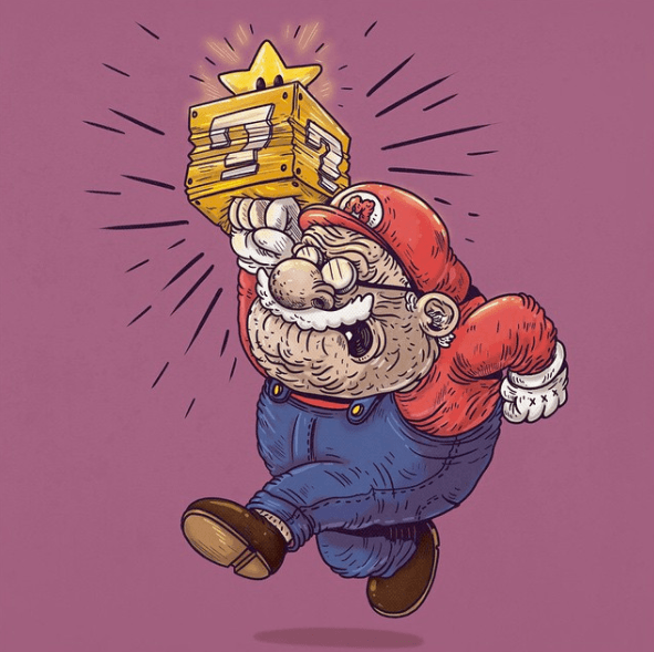 23 Cartoon Characters Re-Imagined As Old Versions of Themselves