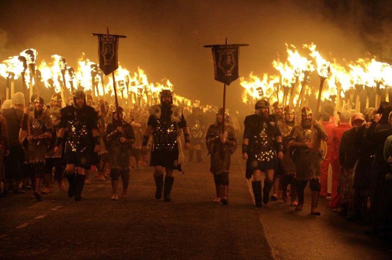 A Torch-Lit March Of Ancient Warriors