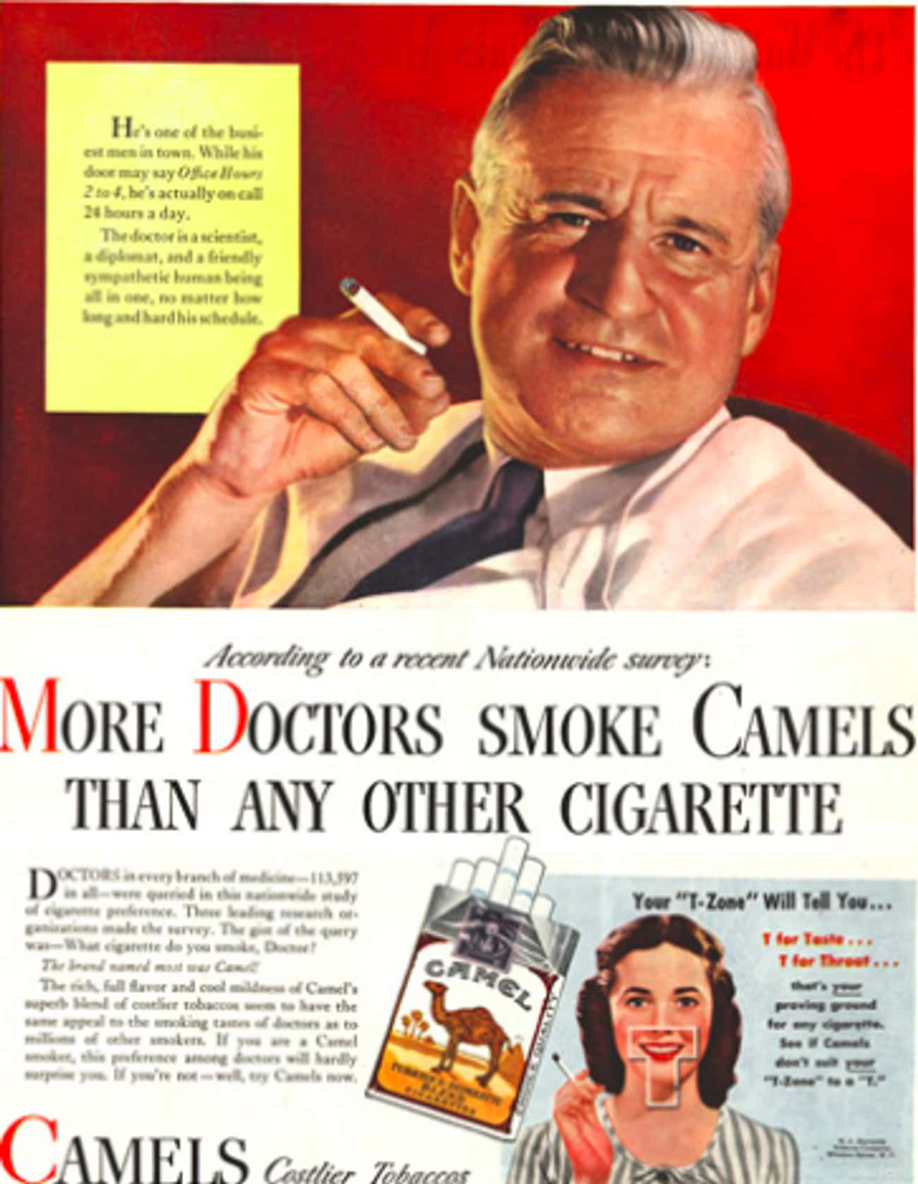 Ads Originally Had Doctors Claiming Cigarettes Were Good For You