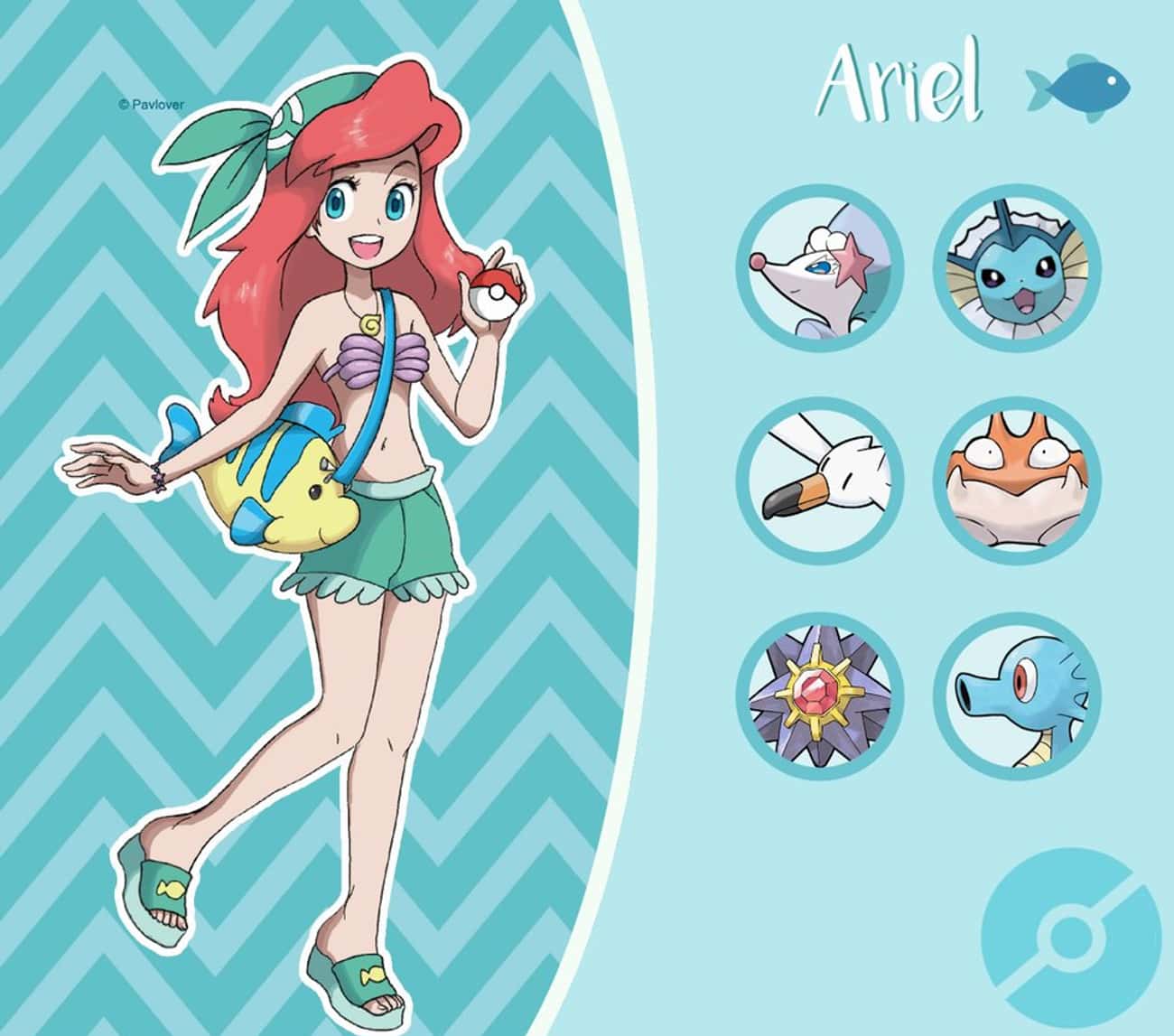 Ariel Mostly Snags Pokemon Under The Sea