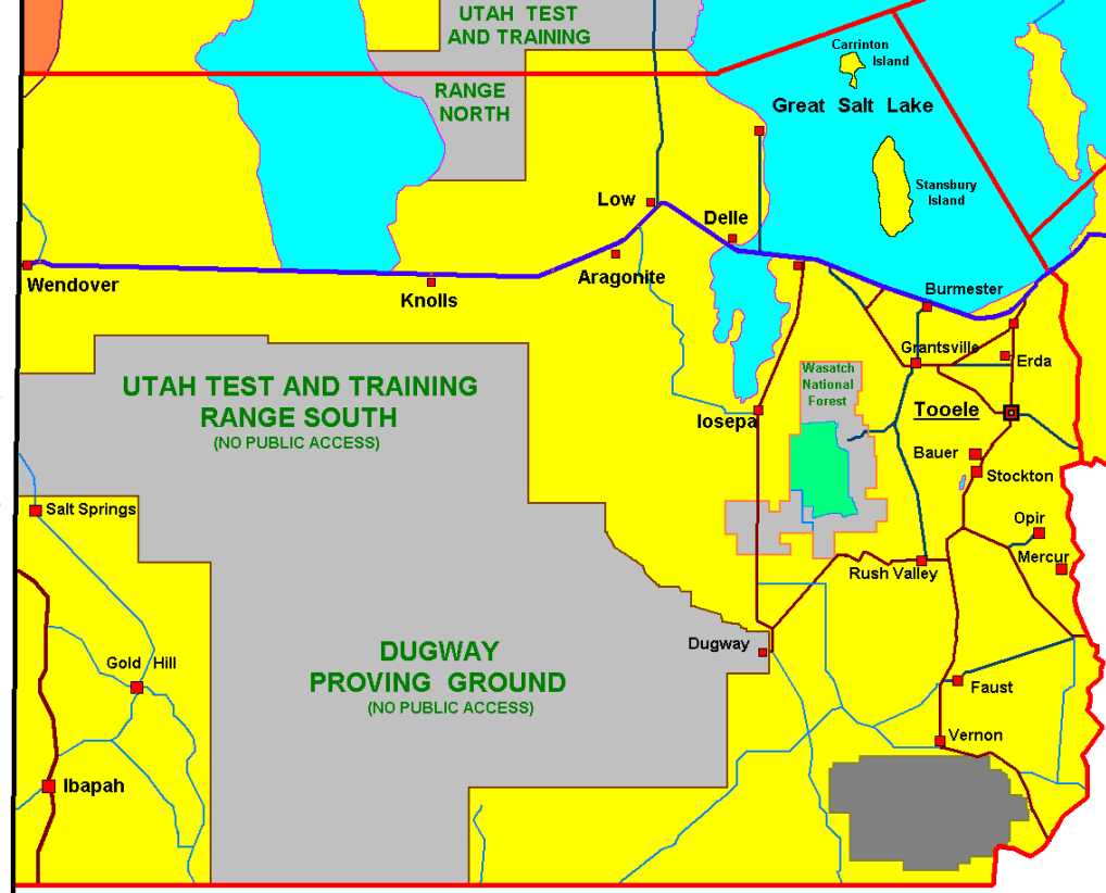 Dugway Proving Ground Map Creepy Facts And Legends About Dugway, The Government's Secret "Area 52"
