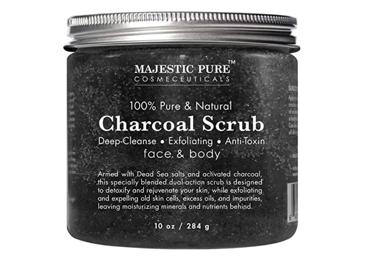 Activated Charcoal Face And Body Scrub By Majestic Pure