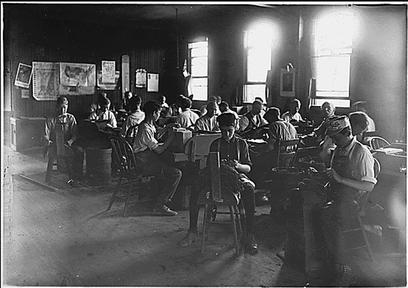 Boys In A Cigar Factory In Indiana, 1908