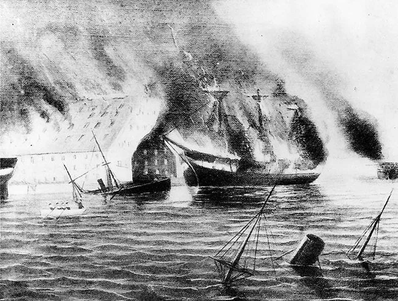 The First Verse Possibly Describes A Famous Civil War Battle Between The USS Merrimack And The USS Monitor