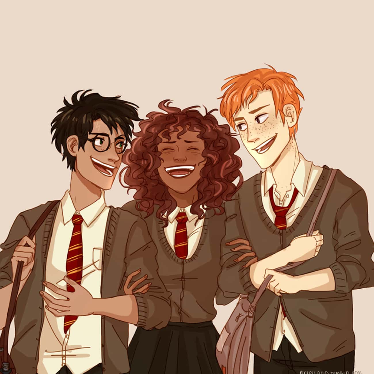 The Golden Trio&#39;s Probably Laughing At Something Snape Said