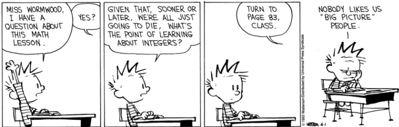 Calvin Uses Philosophy To Get Out Of Work