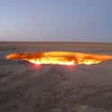The Darvaza Gas Crater Is Still Terrifying During Daylight Hours on Random Things about this Pit Has Been On Fire For More Than 40 Years And Just Might Be A Hellmouth