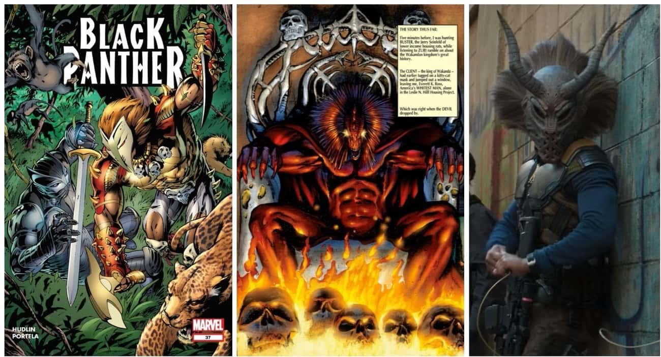 Killmonger&#39;s Tribal Mask Is A Combination Of Two Faces From The Comics