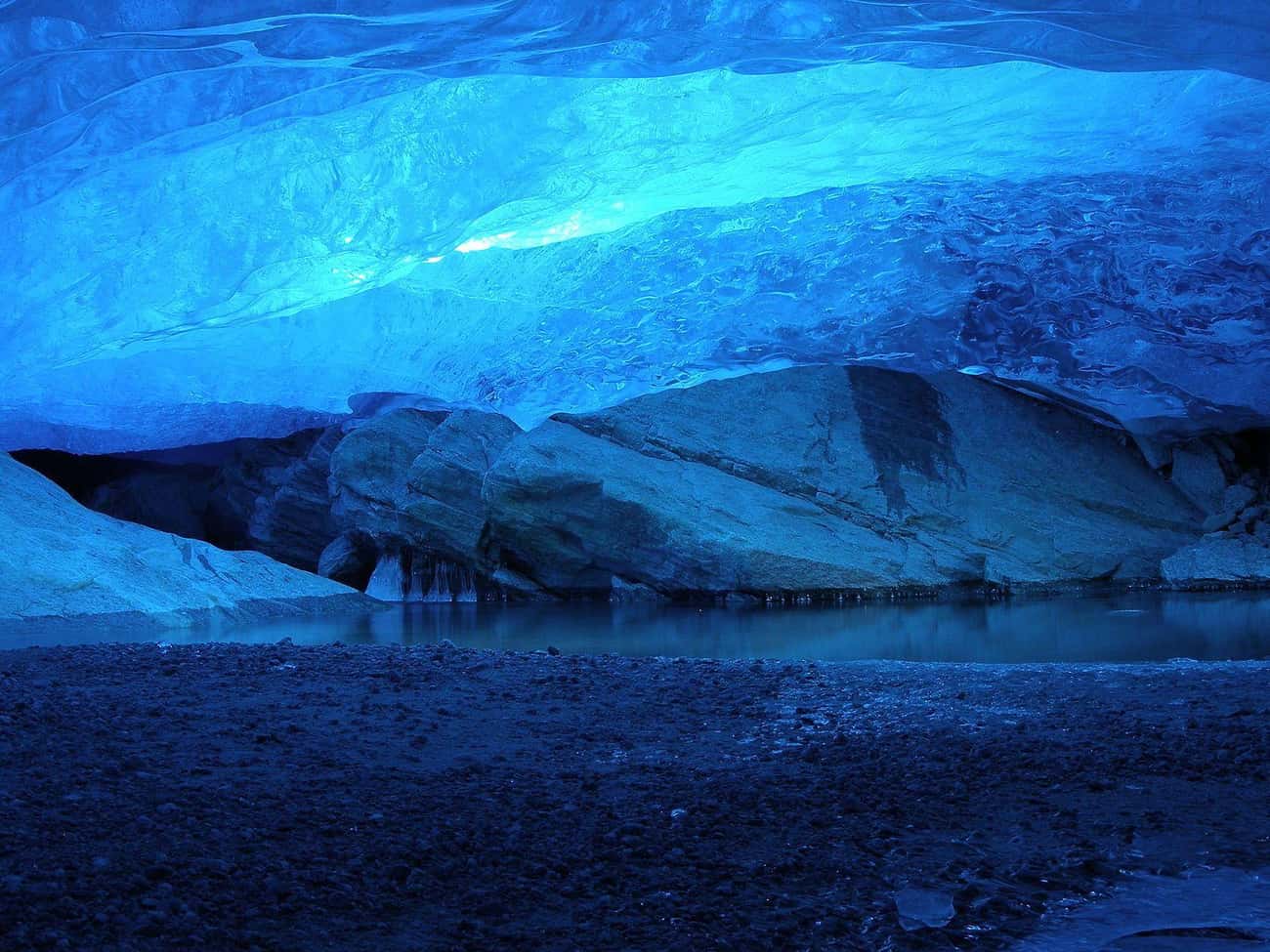 A Glacial Pond Beneath Nigardsbreen Glacier, Norway