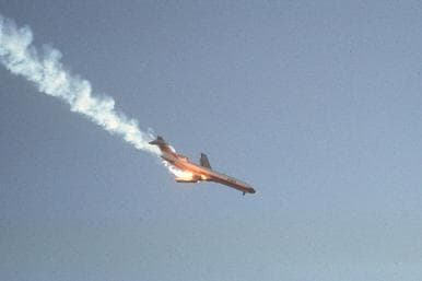 Pacific Southwest Airlines Flight 182 After Colliding With Another Aircraft, Heading Towards A Crash, 1978