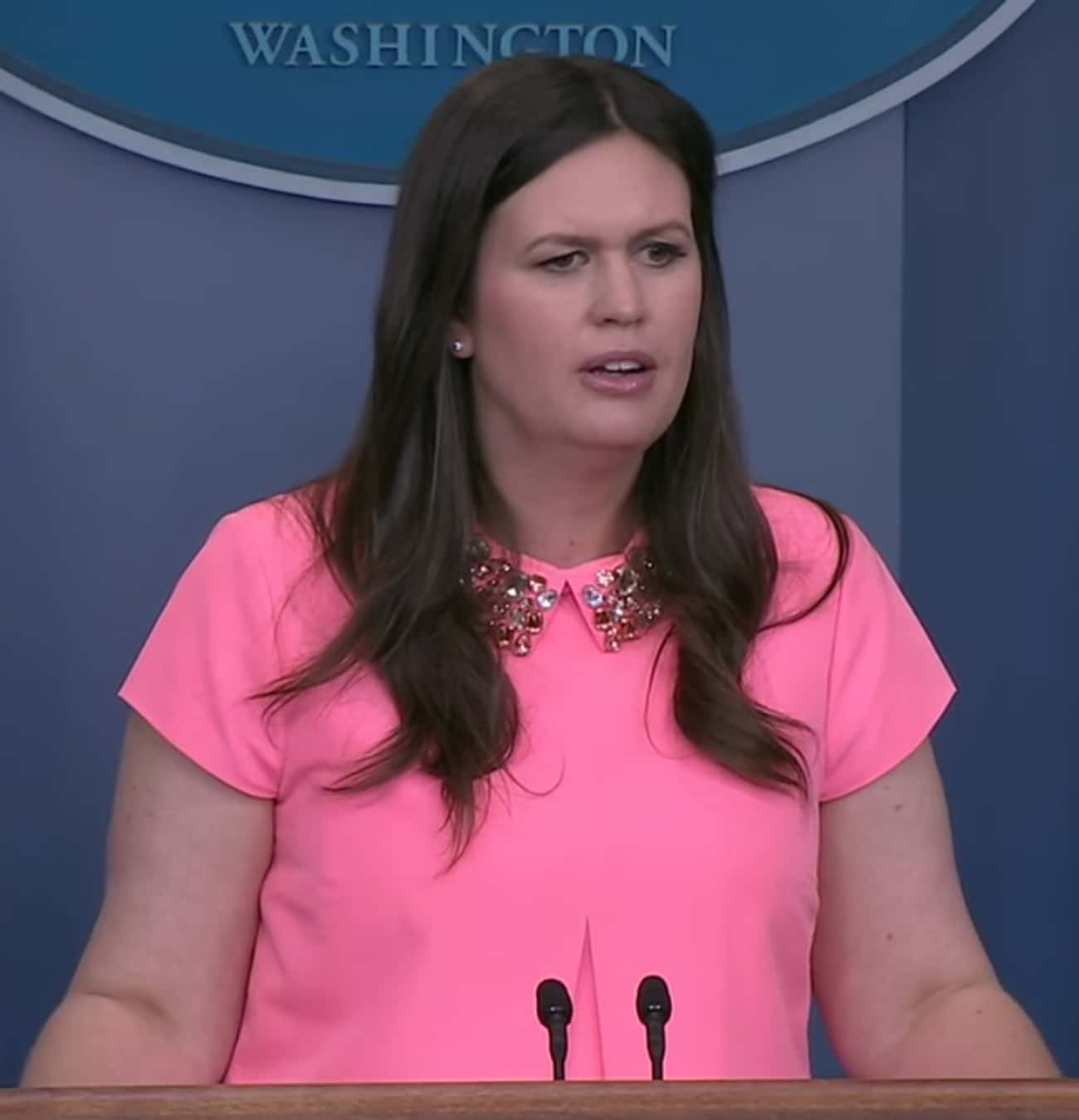 Katie Price Does The Hair And Makeup For White House Press Secretary Sarah Huckabee Sanders