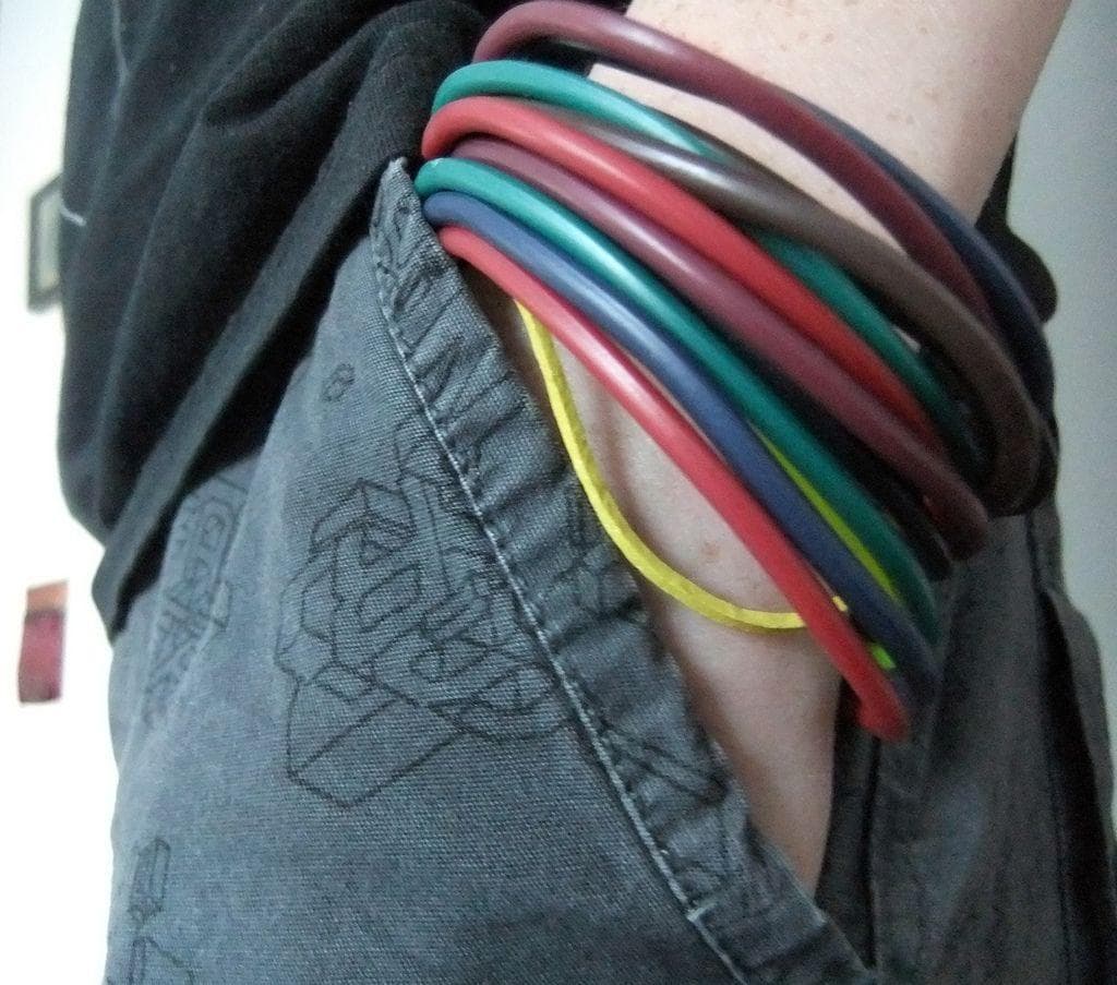 different color bracelets