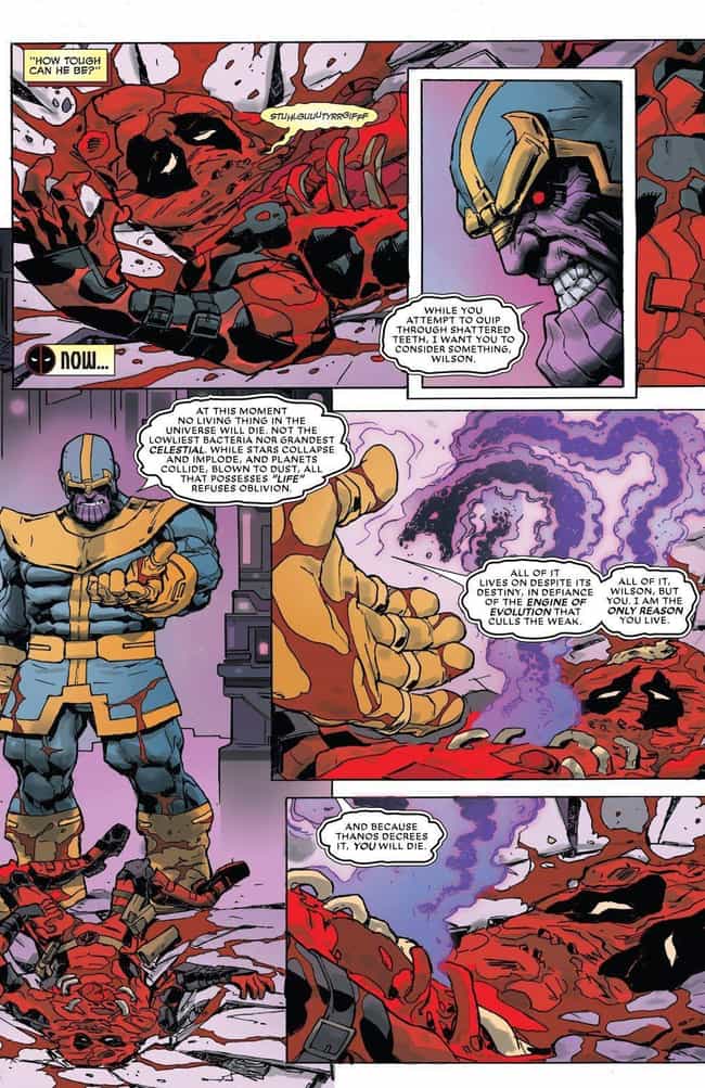 Thanos Turns Deadpool Into A Puddle