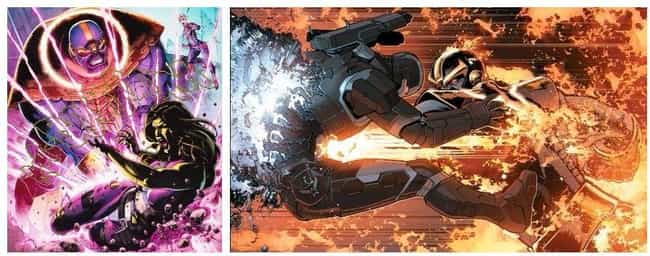 Thanos Kills War Machine And She-Hulk