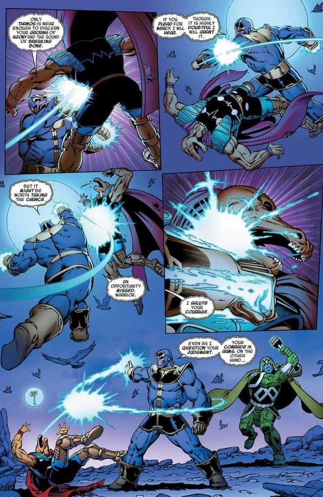 Thanos Takes Down Beta Ray Bill And Ronan The Accuser Simultaneously