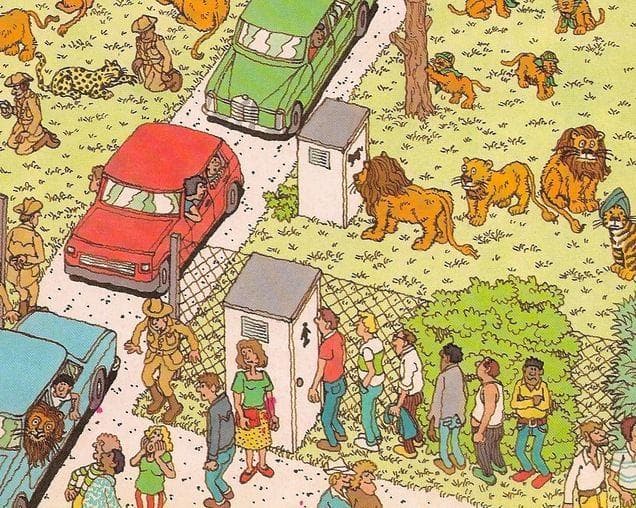 Lions Using A Urinal