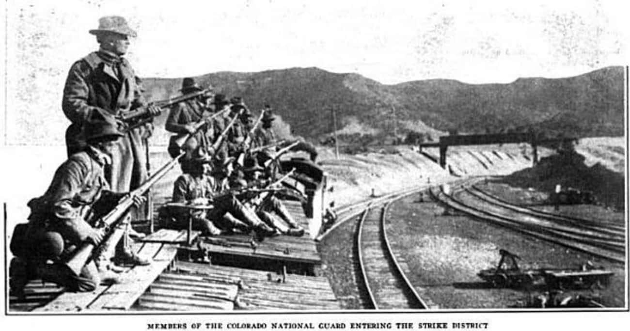 The National Guard And Striking Miners Engaged In A Deadly Firefight At Ludlow