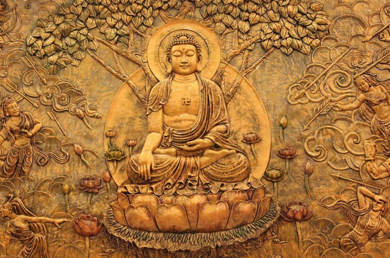 The Buddha Resisted A Demon&#39;s Temptations, Much Like Jesus In The Desert