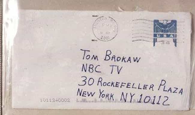 Image result for anthrax tainted  letters sent to nbc am the     new york post