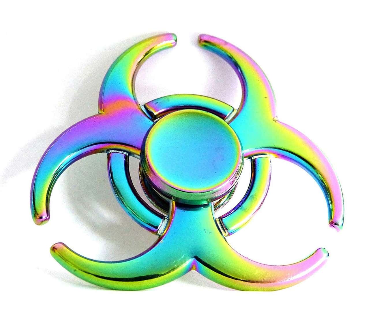 Fidget Spinner – Unique Aluminium Alloy Rainbow Color Tri Design