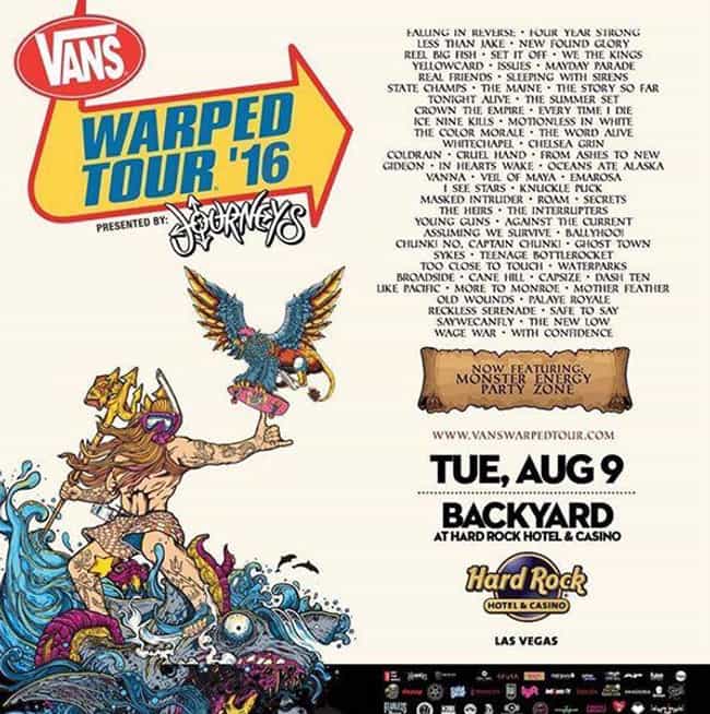 warped tour band set list