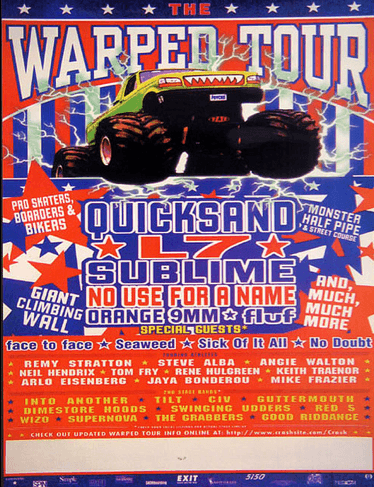 1996 warped tour lineup