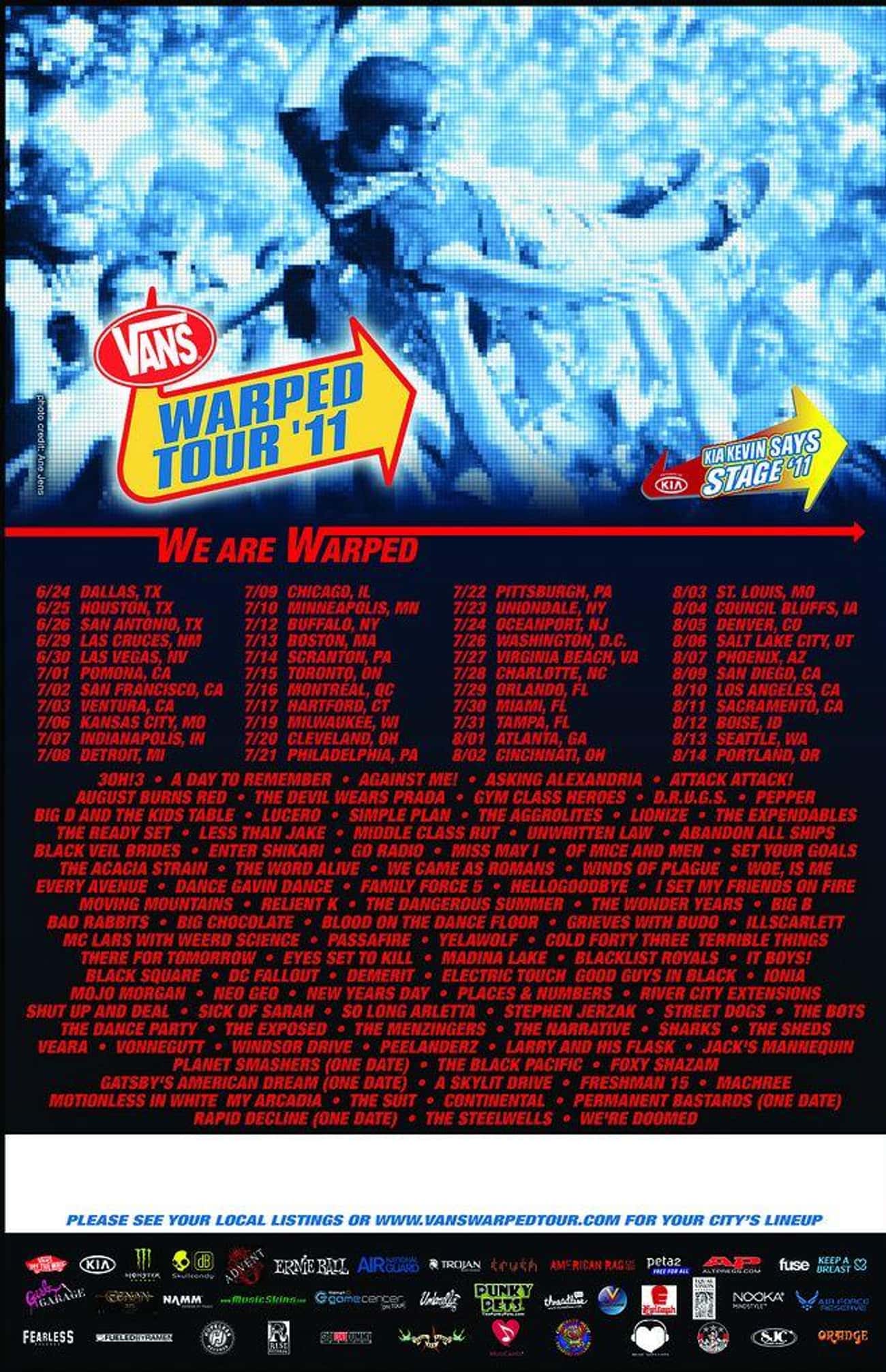 first warped tour lineup 1999