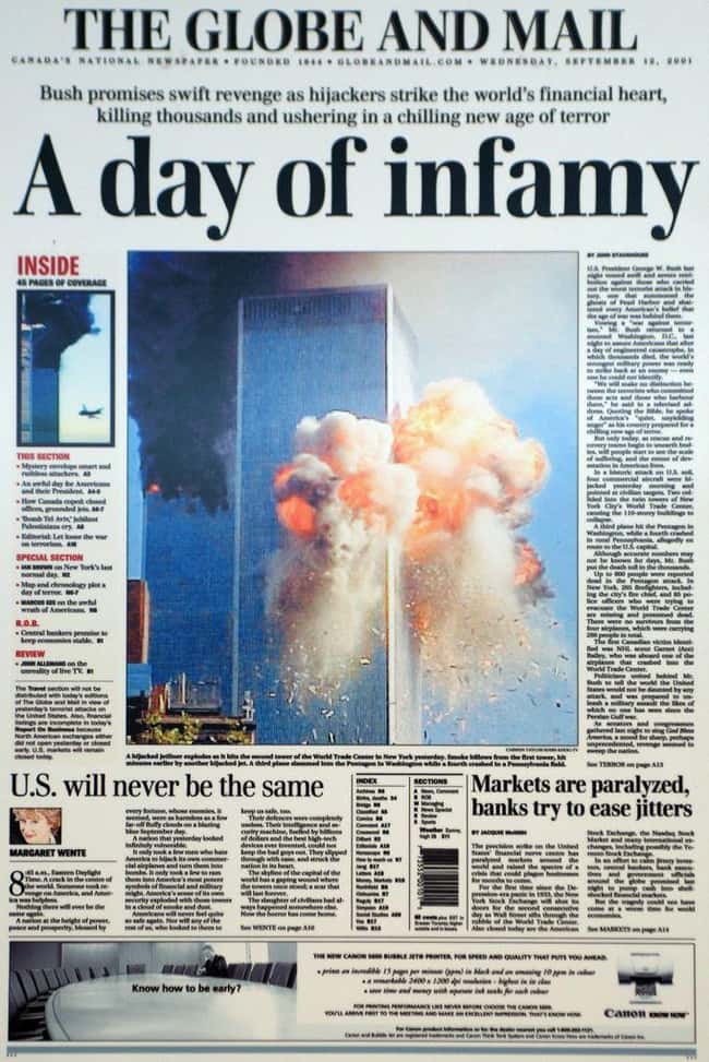 17 Newspapers Around The World The Day After 9/11 (Photos)