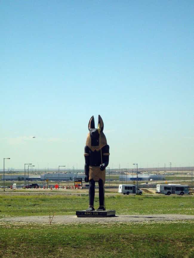 A Statue Of Anubis, The God Of... is listed (or ranked) 3 on the list Supposed Hidden Messages In Denver Airport Artwork, According To Conspiracy Theories