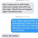 Honesty Is The Key To Any Non-Relationship on Random Brutal Texts From Exes