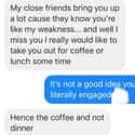 Coffee Is Wholesome on Random Brutal Texts From Exes