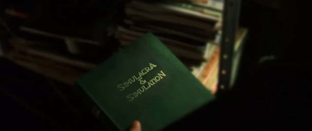 Neo Owns A Book Called 'Simulacra & Simulation'