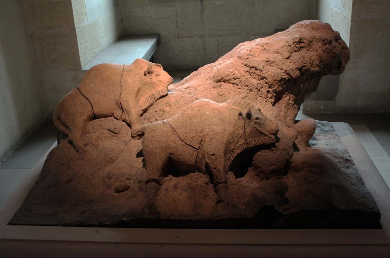 Bison Sculpture From The Cave Of The Trois-Frères, France - 13,000 BCE